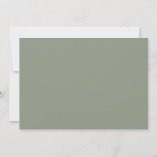 Sage Green Modern White Bohemian Floral Wedding Save The Date (Achterkant)