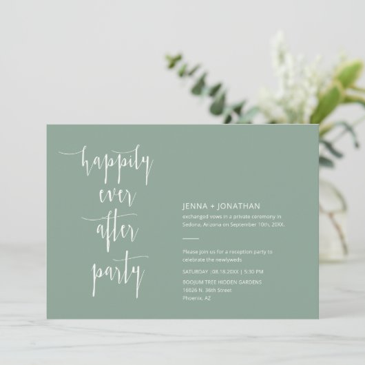 Sage Green Modern wordt gelukkig altijd na QR Code Kaart (Staand voorkant)