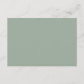 Sage Green Moderne Foto Gold Hearts Accommodaties Informatiekaartje (Achterkant)
