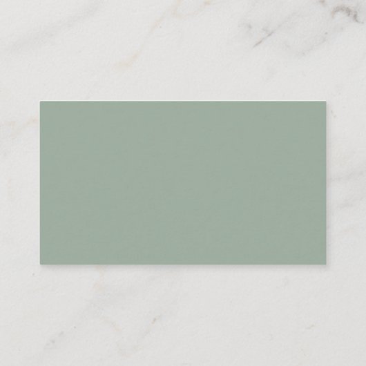 Sage Green Moderne Foto Goud Hart Trouwwebsite Informatiekaartje (Achterkant)
