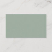 Sage Green Moderne Foto Goud Hart Website RSVP Informatiekaartje (Achterkant)