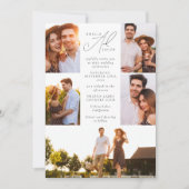 Sage Green Moderne Foto QR-code Alles in één bruil Kaart (Voorkant)