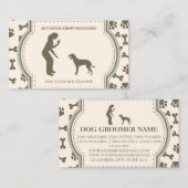 Sage Green Moderne Hond Trainer Eenvoudige Pootjes Visitekaartje (Voorkant / Achterkant)