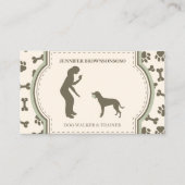Sage Green Moderne Hond Trainer Eenvoudige Pootjes Visitekaartje (Voorkant)