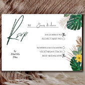 Sage Green Moderne Minimalistische Botanische RSVP