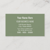 Sage Green Moderne Professionele Afspraakkaart Afsprakenkaartje (Voorkant)