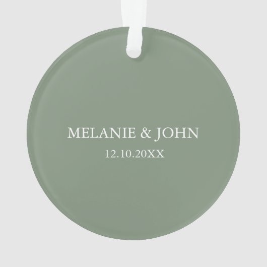 Sage Green Moeder van het Bride Gift Ornament (achterkant)
