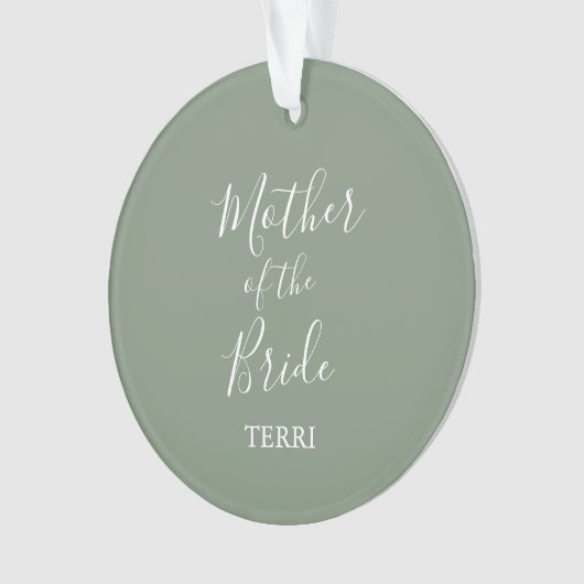 Sage Green Moeder van het Bride Gift Ornament (voorkant)