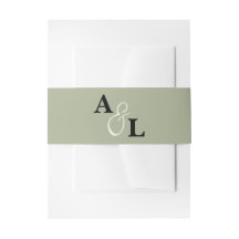 Sage Green Monogram Ampersand Gepersonaliseerde br