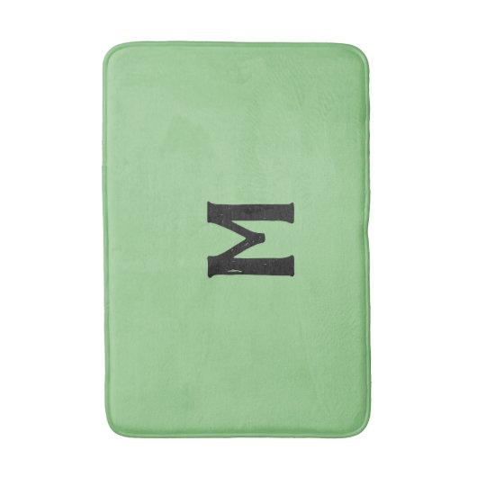 Sage Green Monogram Badmat (Voorkant Verticaal)