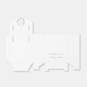 Sage Green Monogram Botanische Krans Bedankt Bedankdoosjes (Uitgevouwen)