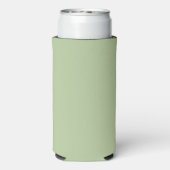 Sage Green Monogram Huwelijk Seltzer Koelbox Blikjeskoeler (Seltzer Achterkant)