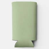 Sage Green Monogram Huwelijk Seltzer Koelbox Blikjeskoeler (Achterkant)