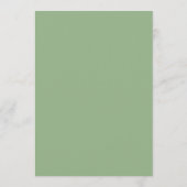 Sage Green Monogram Initials Elegant Wedding Kaart (Achterkant)