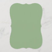 Sage Green Monogram Initials Trendy Wedding Kaart (Achterkant)