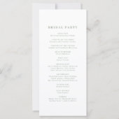 Sage Green Monogram Kreeft Trouwprogramma (Achterkant)