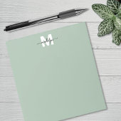 Sage Green Monogram Notitieblok