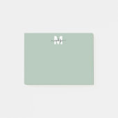 Sage Green Monogram Post-it® Notes (Voorkant)