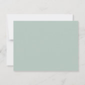 Sage Green Monogram Stationery Hartelijk dank Bedankkaart (Achterkant)
