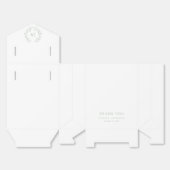 Sage Green Monogram Wedding Bedankdoosjes (Ongevouwen)