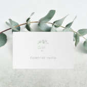 Sage Green Monogram Wedding Plaatskaartje