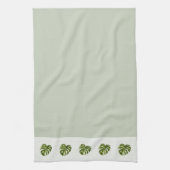 Sage Green Monstera Botanical Decor Minimal Art Theedoek (Verticaal)