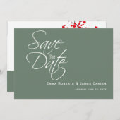 Sage Green Mountain Foto Sla de datum op Save The Date (Voorkant / Achterkant)