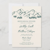 Sage Green Mountain Pine Tree repetitie diner Kaart (Voorkant)