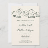 Sage Green Mountain Pine Tree repetitie diner Kaart (Voorkant)