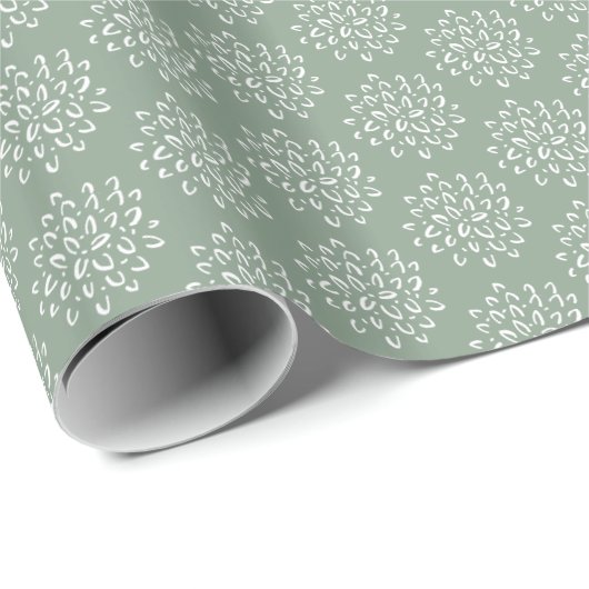 Sage Green Mum Kerstmis Cadeaupapier (Rol Hoek)