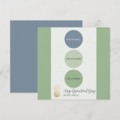 Sage Green Muted Kleurenpalet Kaart (Voorkant / Achterkant)