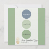 Sage Green Muted Kleurenpalet Kaart (Voorkant)