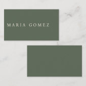 Sage Green Name Kaart Plaatskaartje (Voorkant / Achterkant)