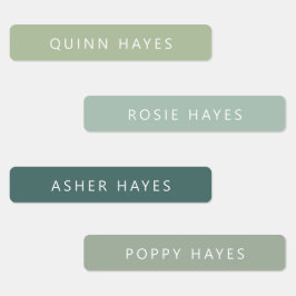 Sage Green Name Labels