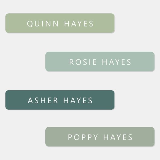 Sage Green Name Labels (Groep)