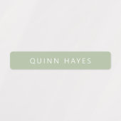 Sage Green Name Labels (Design 1)