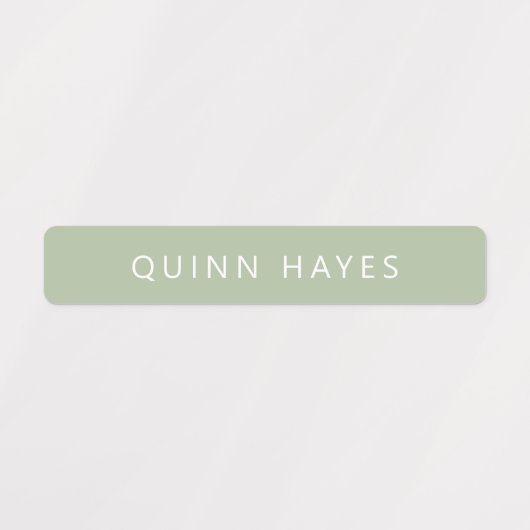 Sage Green Name Labels (Design 1)