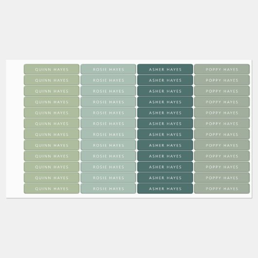 Sage Green Name Labels (Vel)
