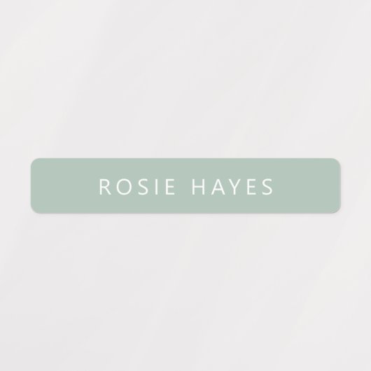 Sage Green Name Labels (Design 2)