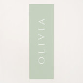 Sage Green name minimalist Aqua Yoga Mat (Voorkant)