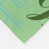 Sage Green Name Pattern Fleece Deken (Hoek)