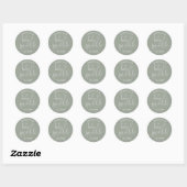 Sage Green Neutral Baby Sprinkle Shower Favoriet Ronde Sticker (Vel)