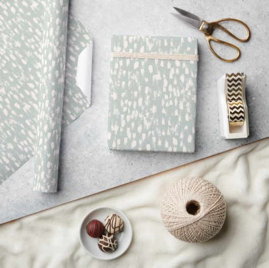 Sage Green Neutral Elegant Abstract Minimalist Cadeaupapier (Crafts)