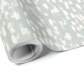 Sage Green Neutral Elegant Abstract Minimalist Cadeaupapier (Rol Hoek)