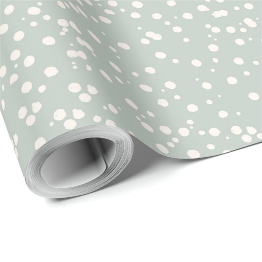 Sage Green Neutral Elegant Abstract Minimalist Cadeaupapier (Rol Hoek)