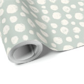 Sage Green Neutral Elegant Abstract Minimalist Cadeaupapier (Rol Hoek)