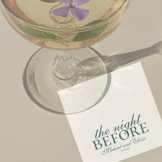 Sage Green Night Before Rehearsal Dinner Wedding Servet