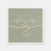 Sage Green nog lang en gelukkig na de bruiloft ser Servet (Voorkant)