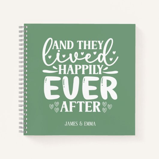 Sage Green nog lang en gelukkig na het Notitieboek (Voorkant)