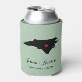 Sage Green North Carolina Wedding Favor Koelbox Blikjeskoeler (Blikje Voorkant)